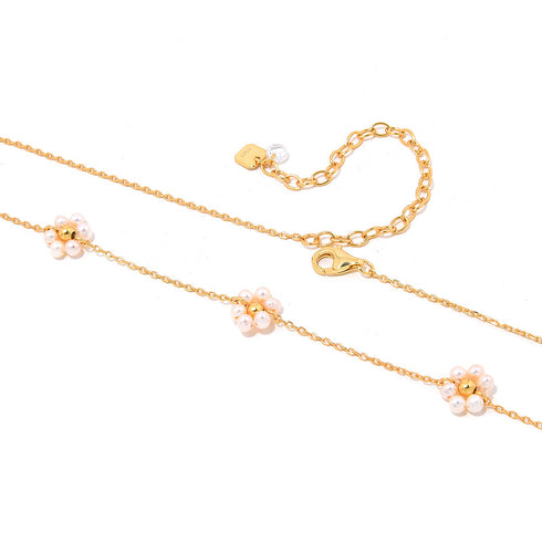 Daisy Delight Pearl Necklace - Zafari Studio Jewelry